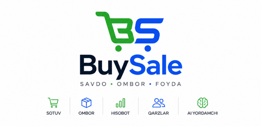 BuySale — do‘kon dasturi: savdo, ombor, hisobot, qarzlar va AI yordamchi